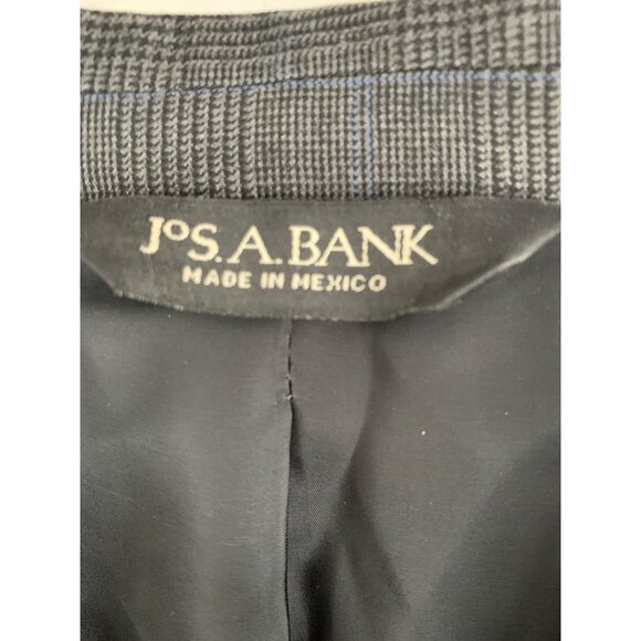 NWT Jos A Bank Travelers Gordon Black Plaid Wool Suit 42R / 37 RY10371 $695 - Picture 13 of 16